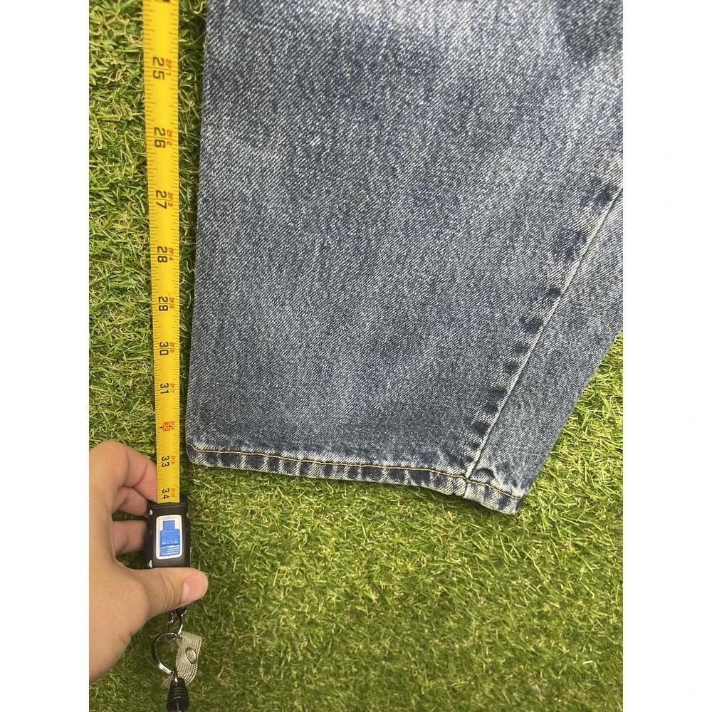 Vintage 90s Levis 505 Jeans Mens 38x34 Red Tab Straight Leg Medium Wash 1999